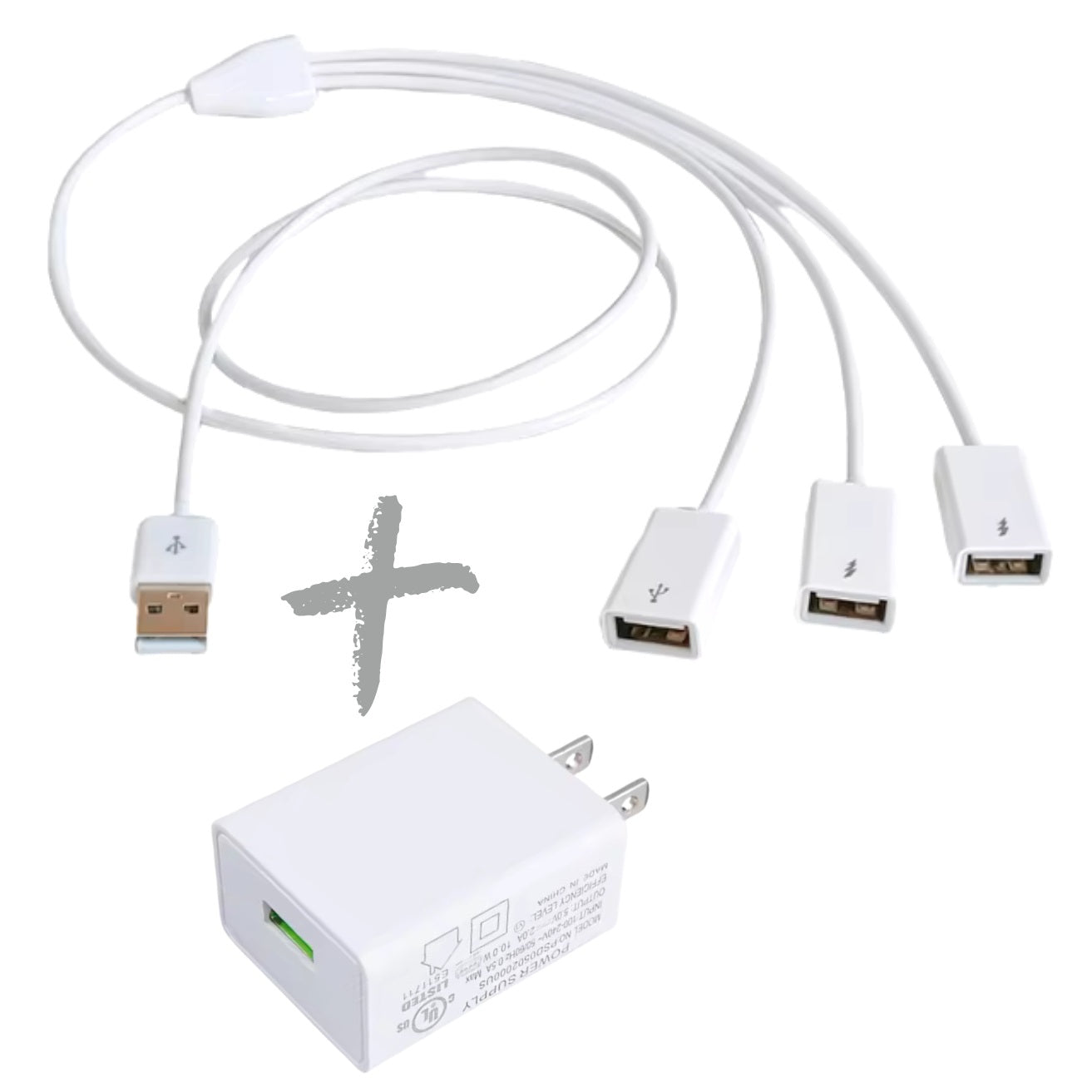 Cosmic Lights Power Combo –1-to-3 USB Splitter + 10W USB adapter